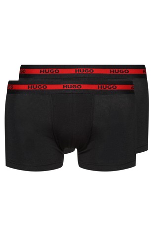 Two-pack of stretch-cotton trunks with logo waistbands