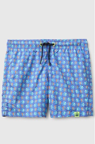 Patterned sea boxer shorts