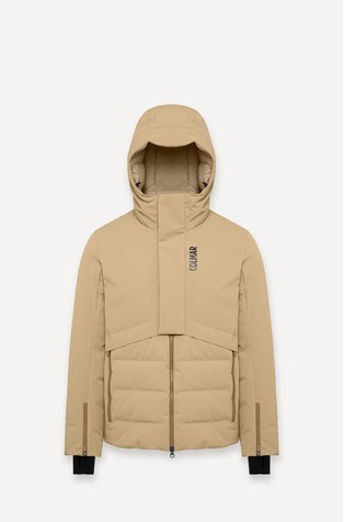 Vodoodbojna skijaška jakna punjena paperjem s bešavnim grijačem za vrat