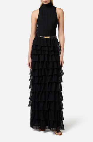 Duga haljina s volanima