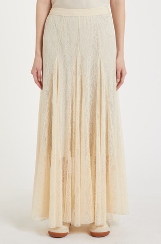 Monochrome duga suknja od čipke