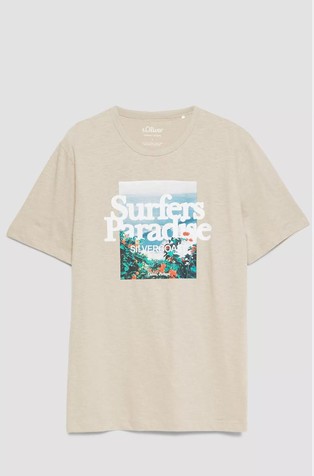 Flame yarn t-shirt with artwork