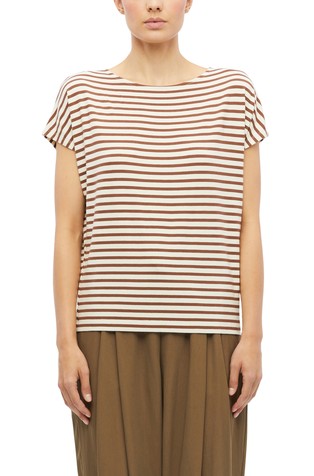 Striped T-shirt with dropped shoulders
