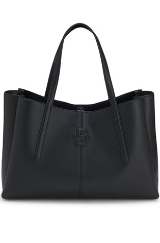Tote bag in faux-leather with Double B monogram