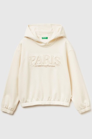 Pulover s kapuljačom i vezom