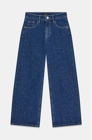 Palazzo fit rhinestones jeans