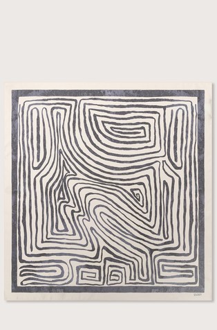 Silk foulard with pattern