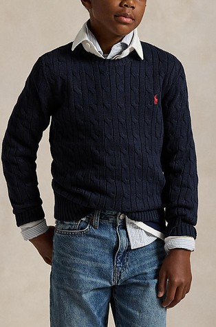 Strukturirano pleten pamučni pulover