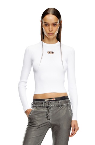 Pletena majica od mješavine viskoze s ovalnim D-logotipom