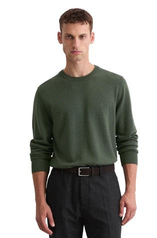 Regular fit pleten pulover od mješavine s pamukom i vunom