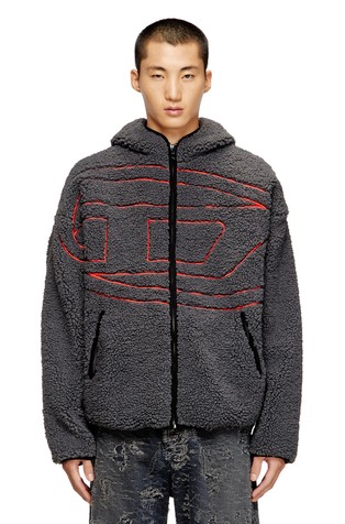 Jakna od kovrčave tkanine s kapuljačom