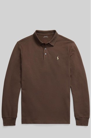 Custom slim fit rastezljiva polo majica s mrežastom strukturom