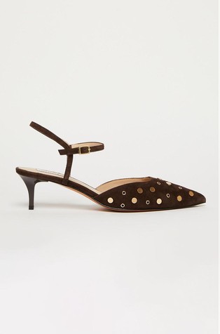 Salonke od brušene kože s metalnim detaljima