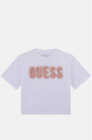 Cropped logo majica s reljefnom aplikacijom