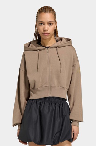 Essentials Contemporary Cropped Ful-zip Hoodie