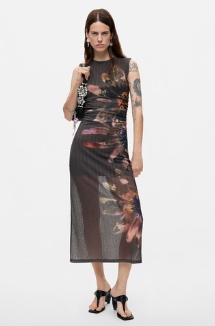 Floral print sleeveless dress