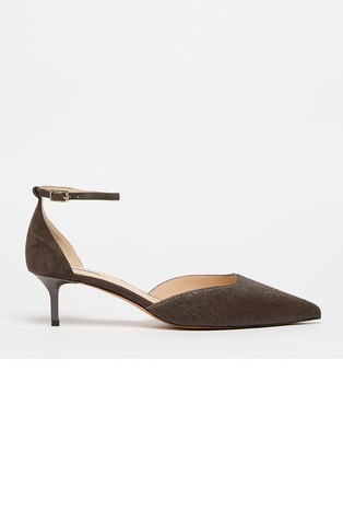 Hair leather sandal