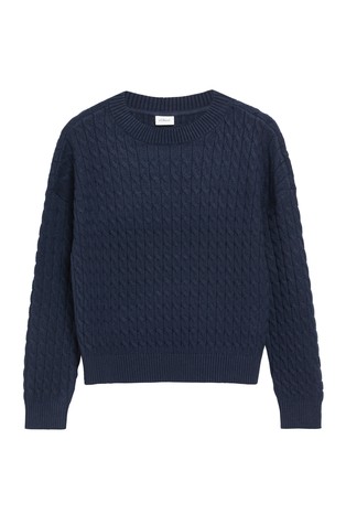 Loose-fit cable-knit sweater