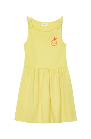 Haljina od kombinacije tkanina s mašnama