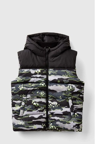 Prošiven prsluk s kapuljačom i uzorkom