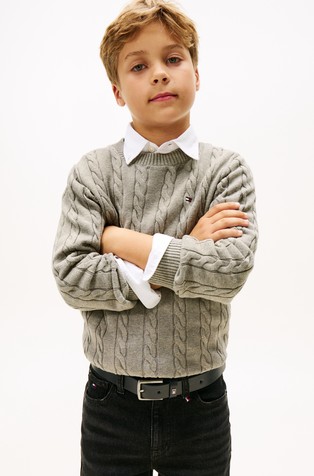 Pleten pamučni pulover