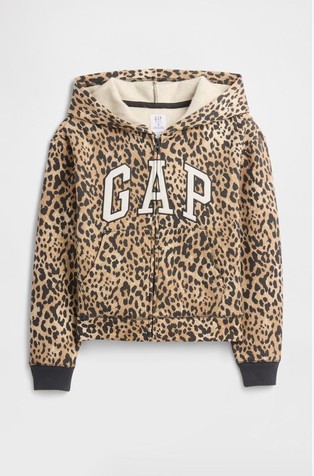 Gap logo hoodie s uzorkom za djevojčice