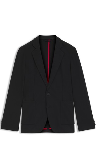 Slim-fit suit jacket in cotton blend
