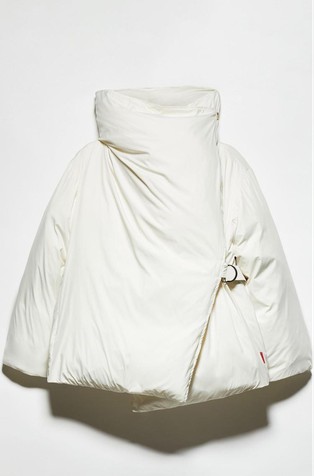 Wrap-over down jacket