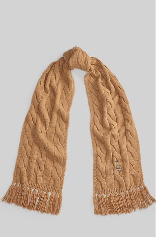 Polo Bear pleten šal od mješavine vune