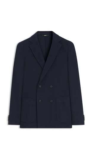 Double-breasted slim-fit blazer