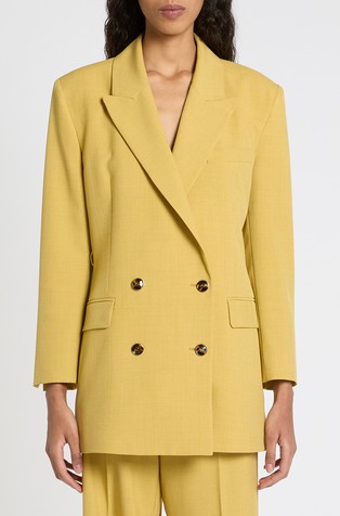 Belted double-breasted blazer
