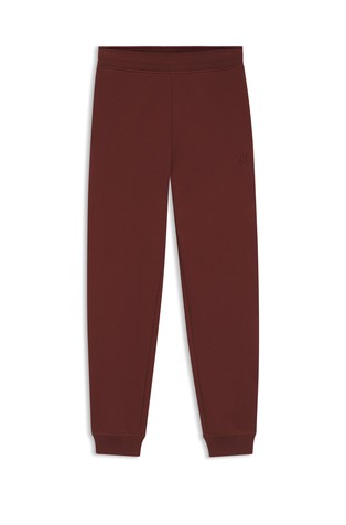 Cotton-terry tracksuit bottoms with stacked logo
