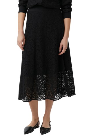 Duga čipkasta suknja s kratkom podstavom