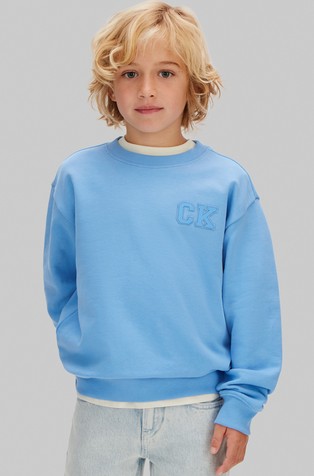 Relaxed fit logo pamučni pulover