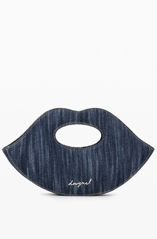 Small lips bag in denim