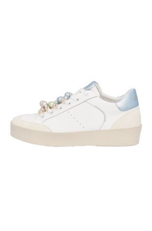 Gaia leather sneakers with pearls