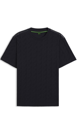 Pamučna majica kratkih rukava sa žakard uzorkom