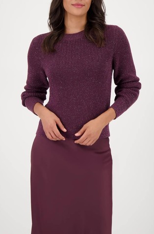 Pleten pulover s lurex vlaknima