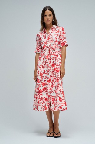 Košulja-haljina s cvjetnim uzorkom