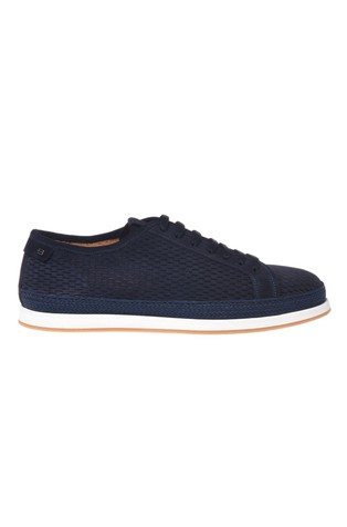 Perforated suede sneaker