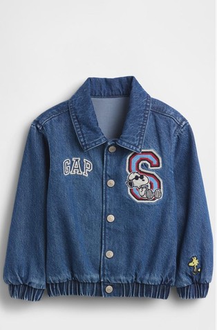 Snoopy logo denim jakna za djecu dječake